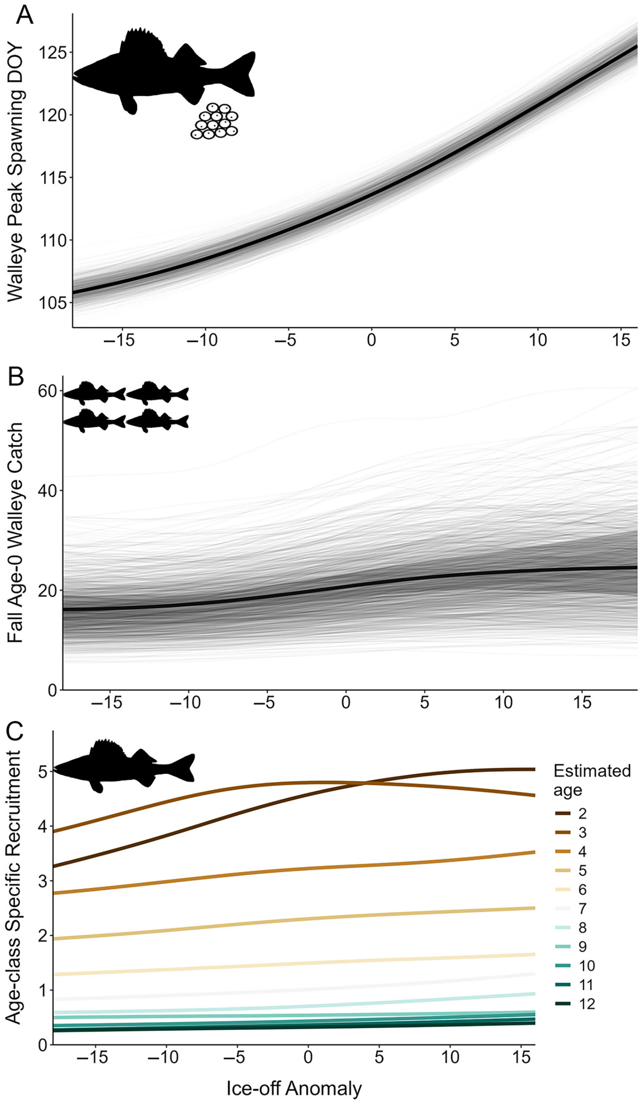 Walleye spawning phenology and ice-off anomaly